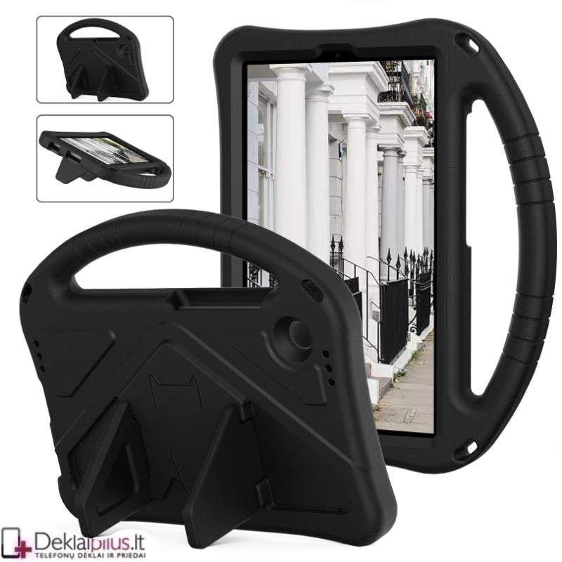 Smūgiams atsparus dėklas su rankena - juodas (Samsung Galaxy Tab A9 8.7 (X110/X115)-Tab A11 8.7 (SM-X130N) Smūgiams atsparus dėklas su rankena - juodas (Samsung Galaxy Tab A9 8.7 (X110/X115)-Tab A11 8.7 (SM-X130N)